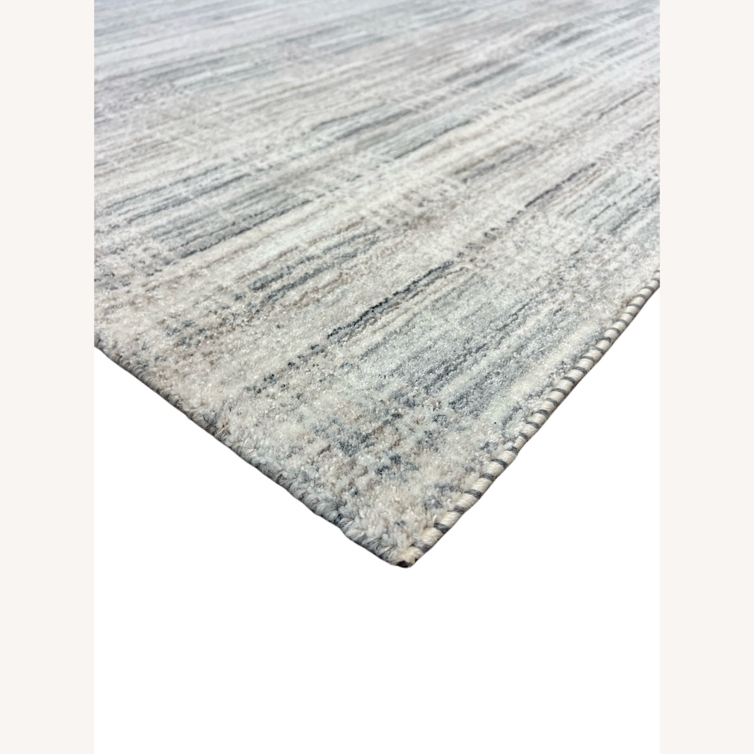 Light Gray Wool Area Rug 7' x 10' - image-5
