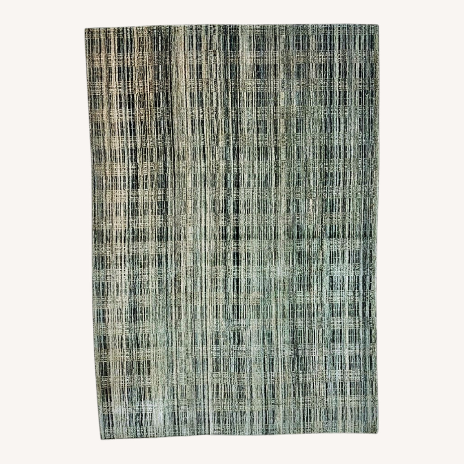 Light Gray Wool Area Rug 7' x 10' - image-0