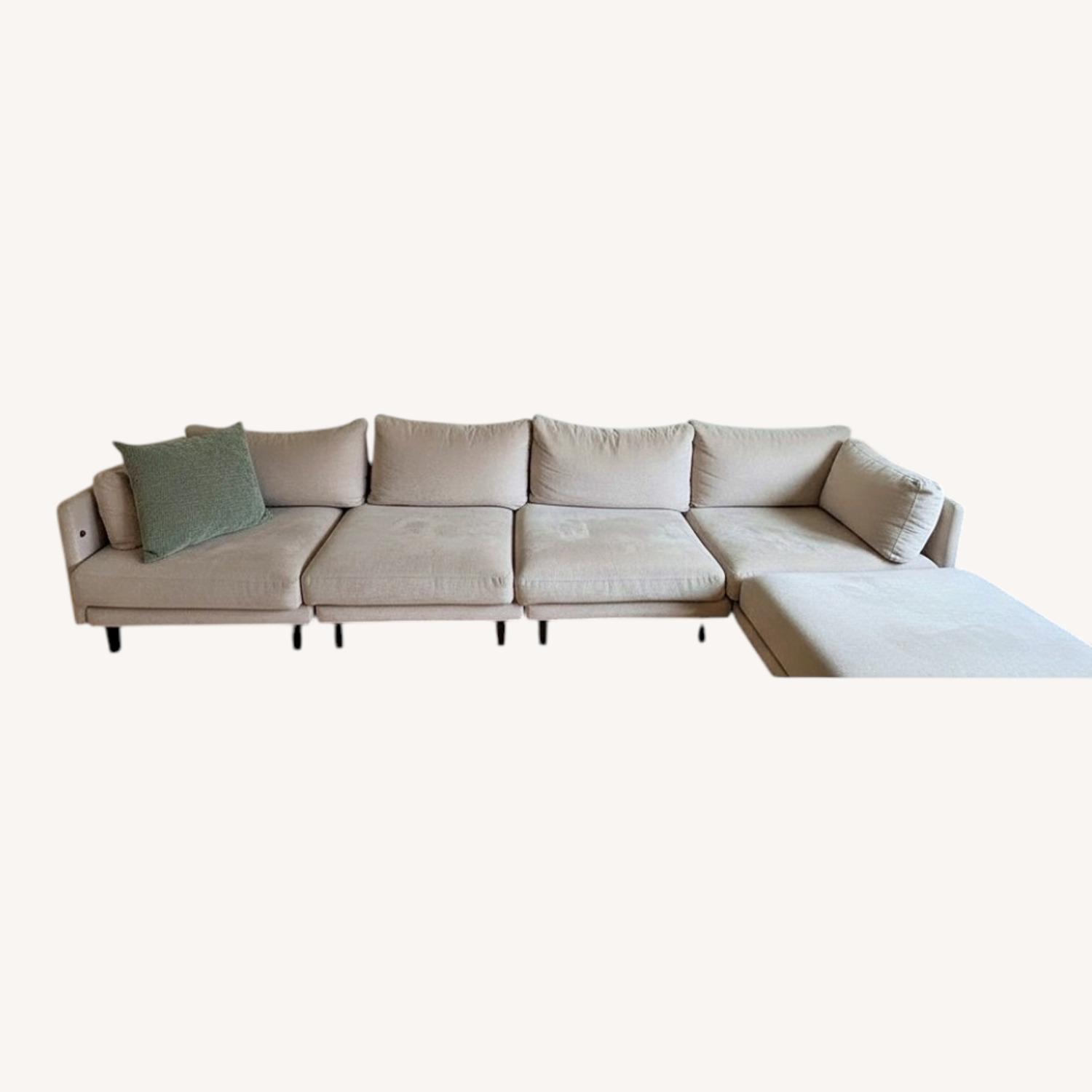 Burrow Field Natural Fabric 5 Piece Sectional - image-7
