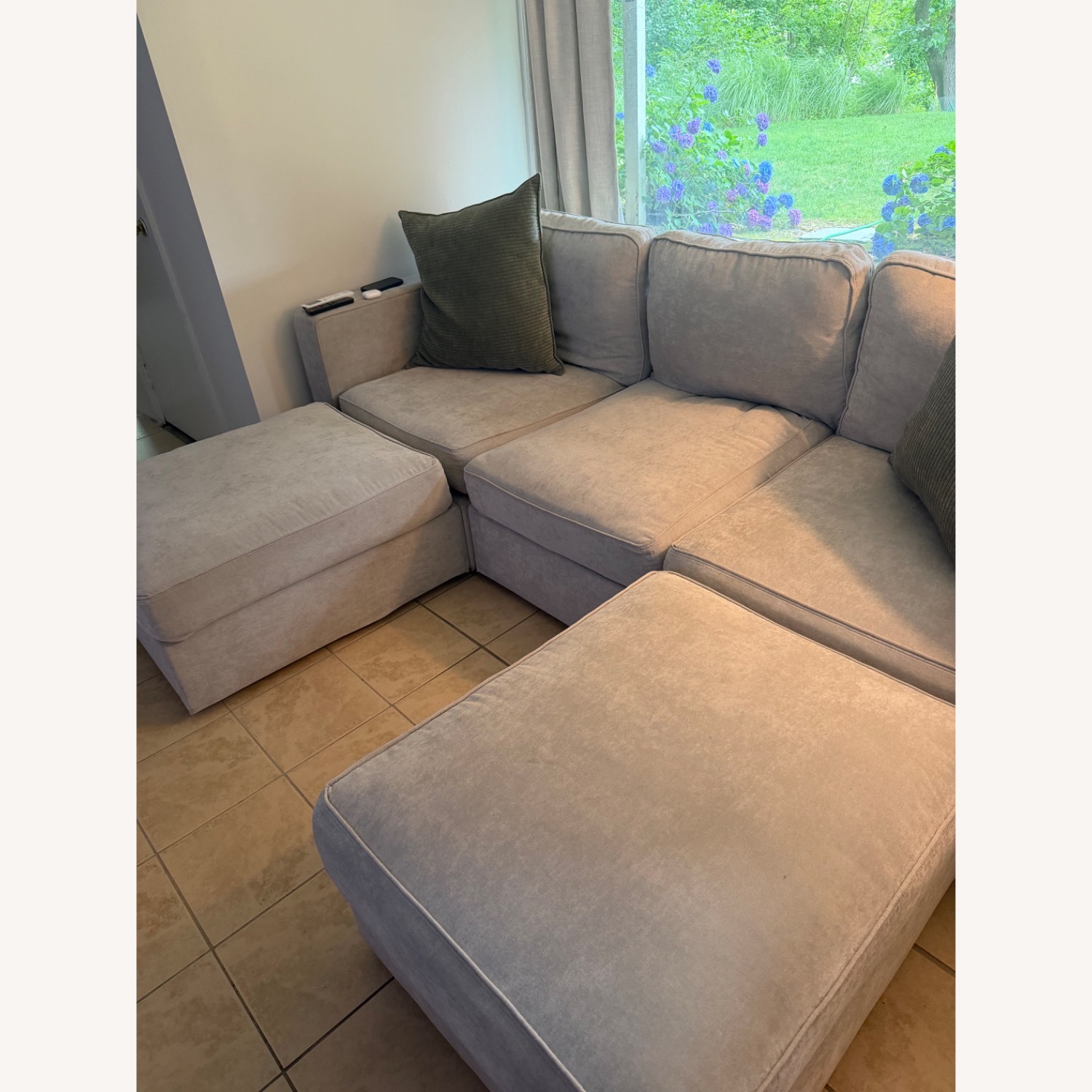 LoveSac Light Gray Fabric 3+ Piece Sectional - image-5