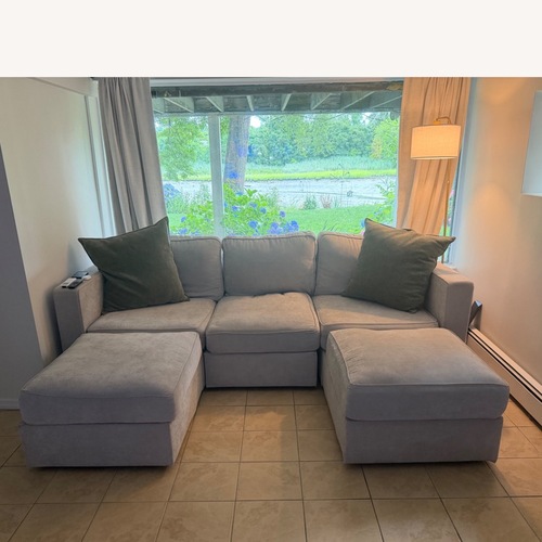 Used LoveSac Light Gray Fabric 3+ Piece Sectional for sale on AptDeco