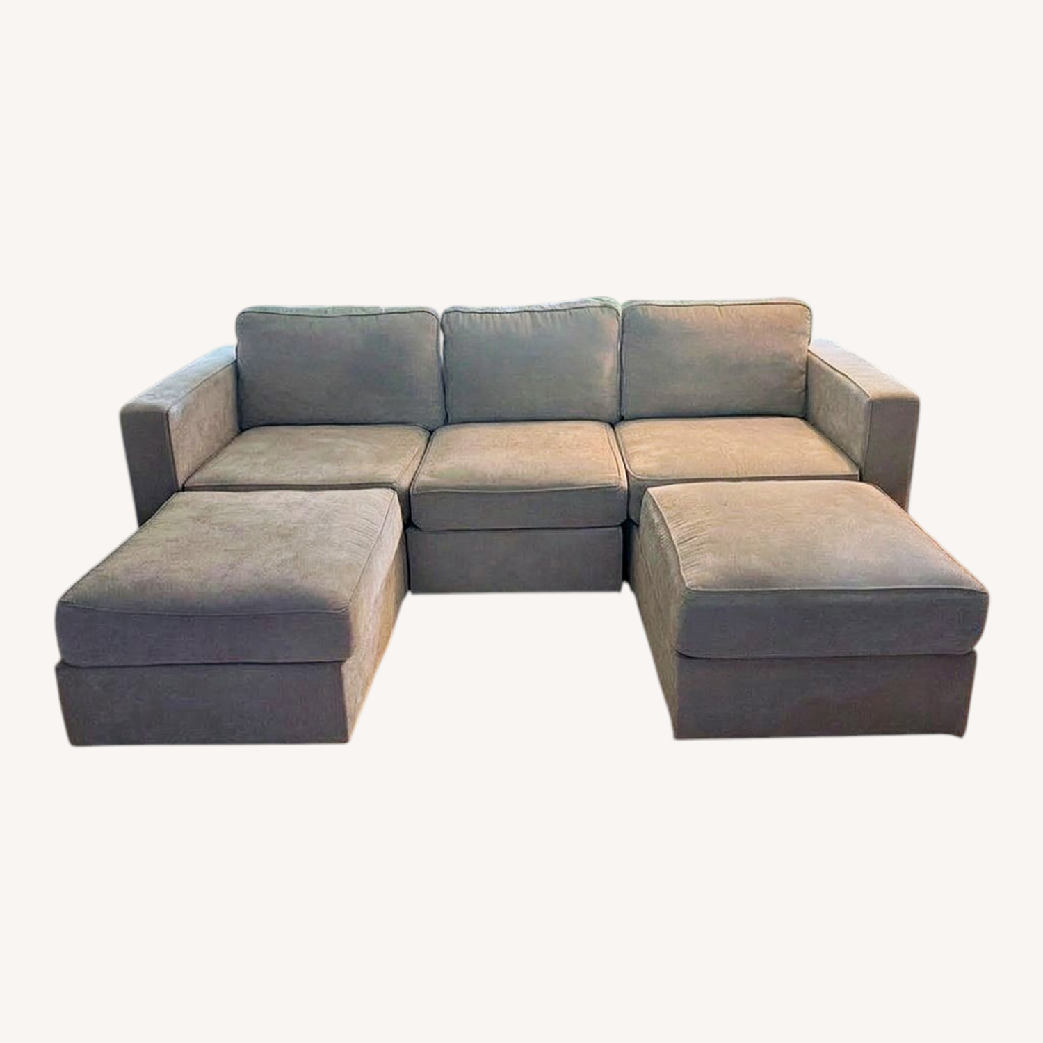LoveSac Light Gray Fabric 3+ Piece Sectional - image-0
