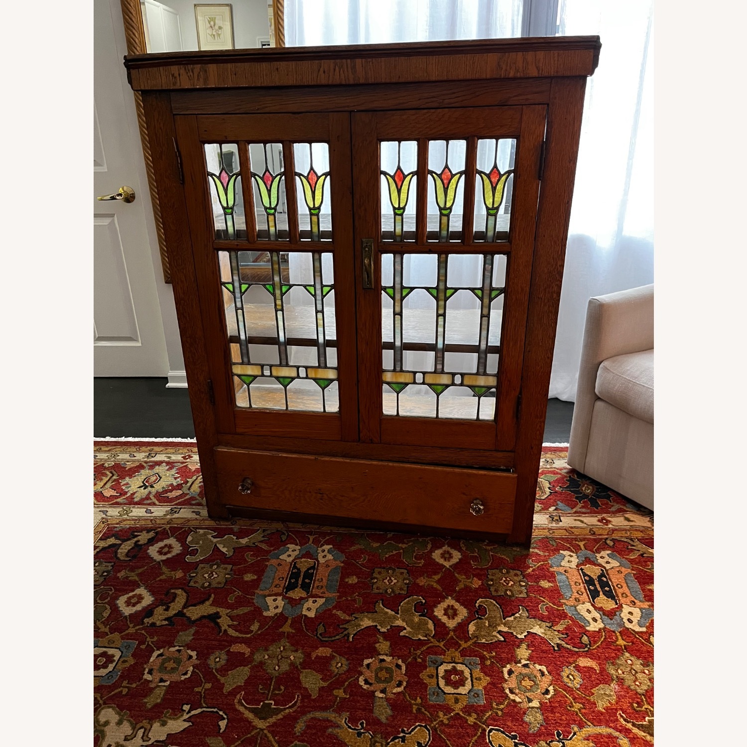 Cabinet With Stain Glass Doors - image-3