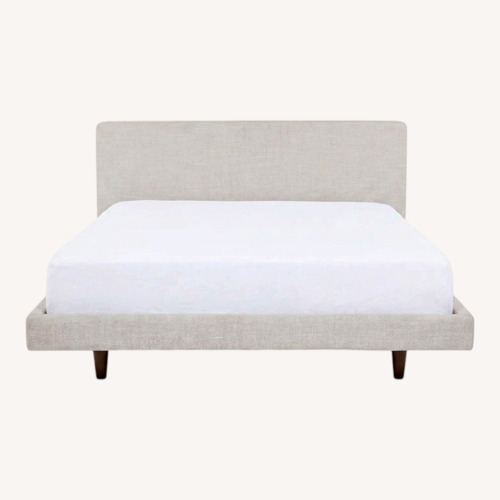 Used Article Light Gray Fabric Queen Bed for sale on AptDeco