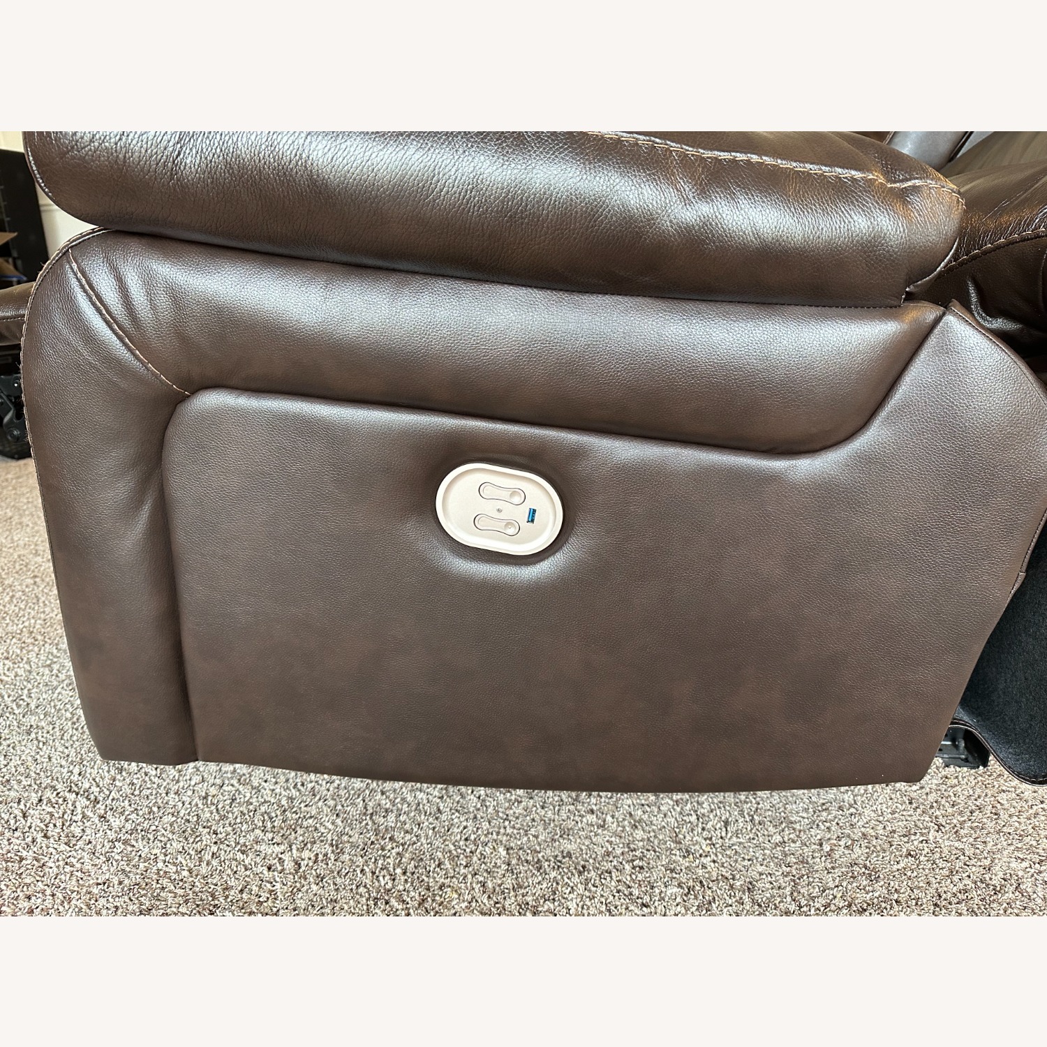 Ashley Furniture Hallstrung Leather Power Reclining Sofa - Dark Brown - image-8
