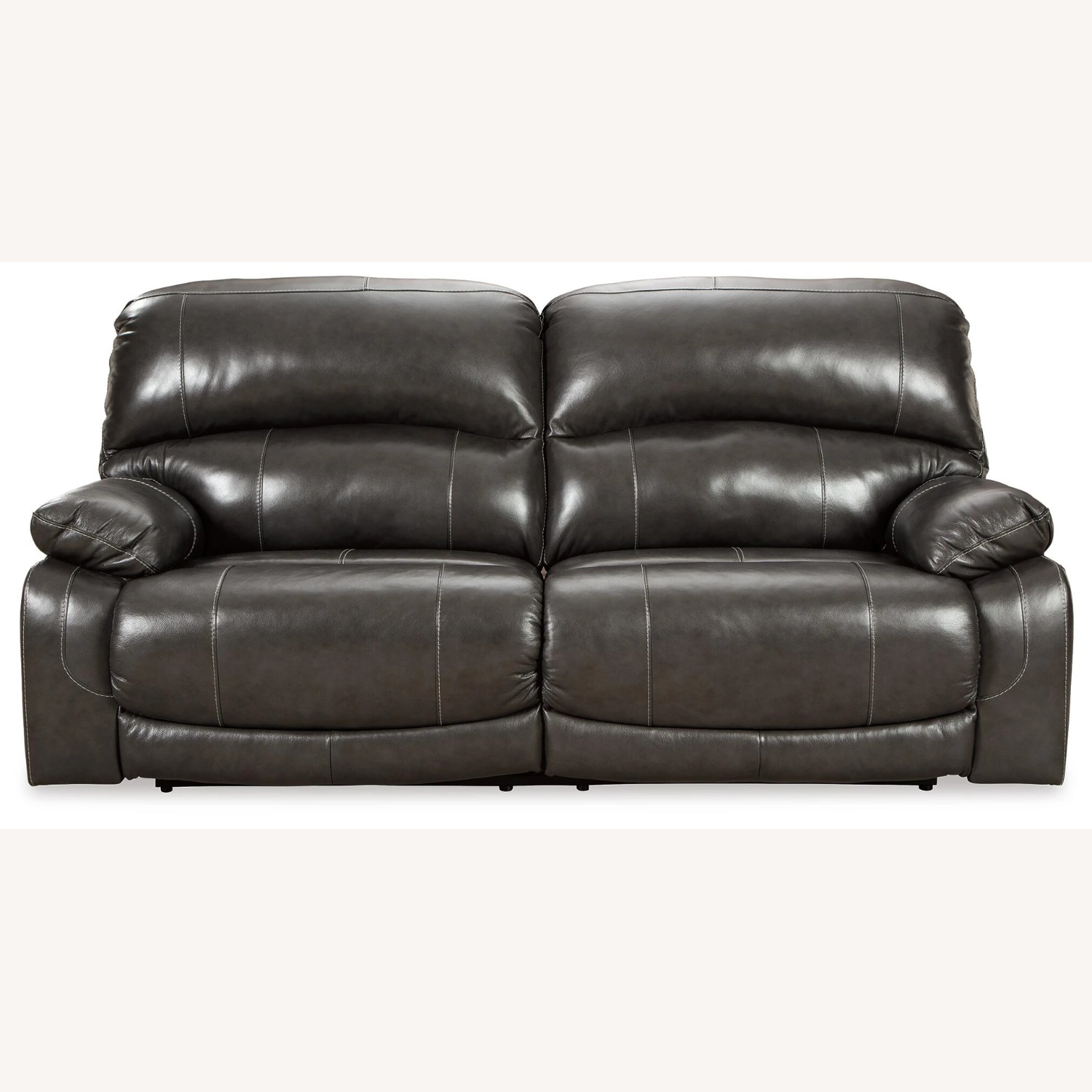Ashley Furniture Hallstrung Leather Power Reclining Sofa - Dark Brown - image-9