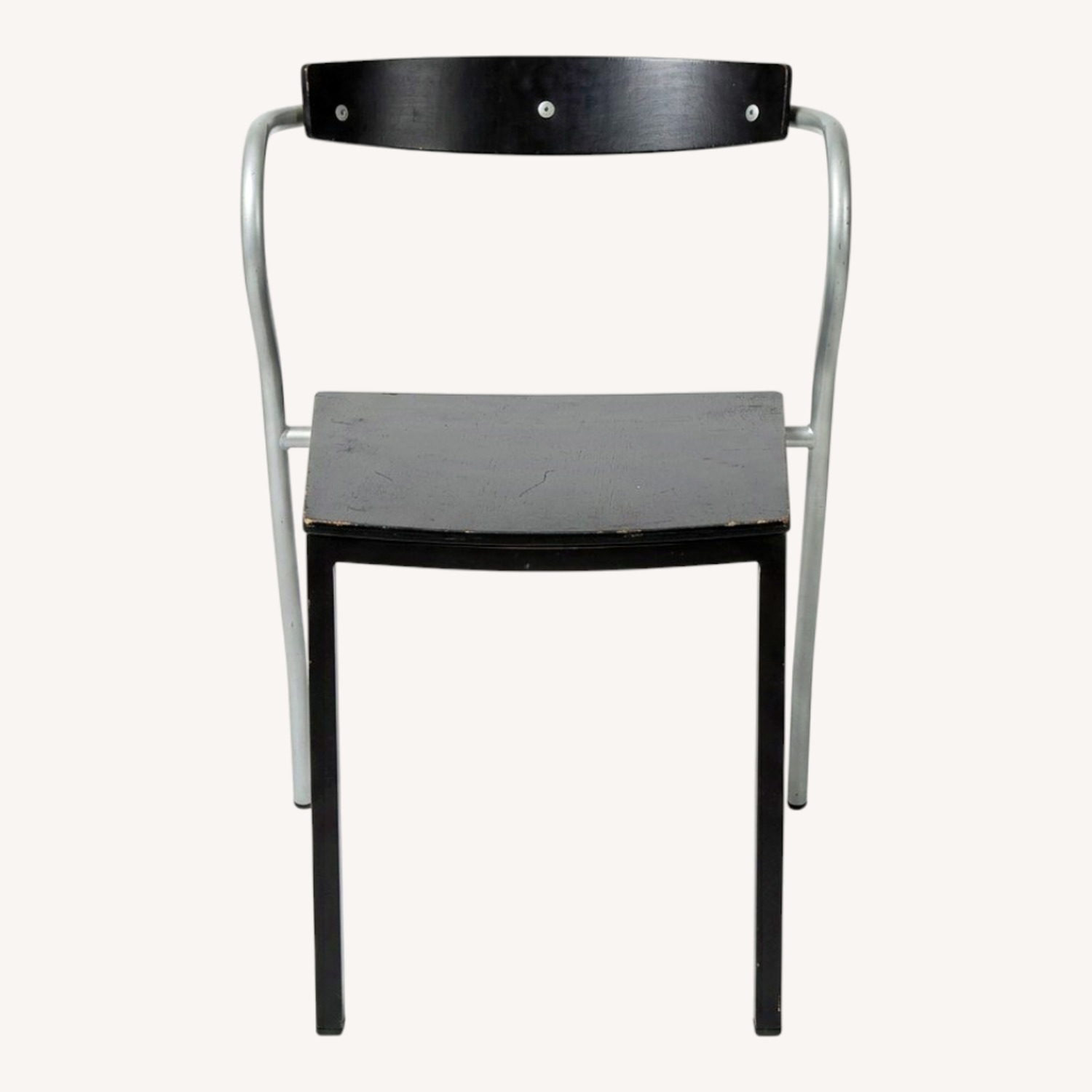 Vintage Black + Metal Dining Chairs - image-0
