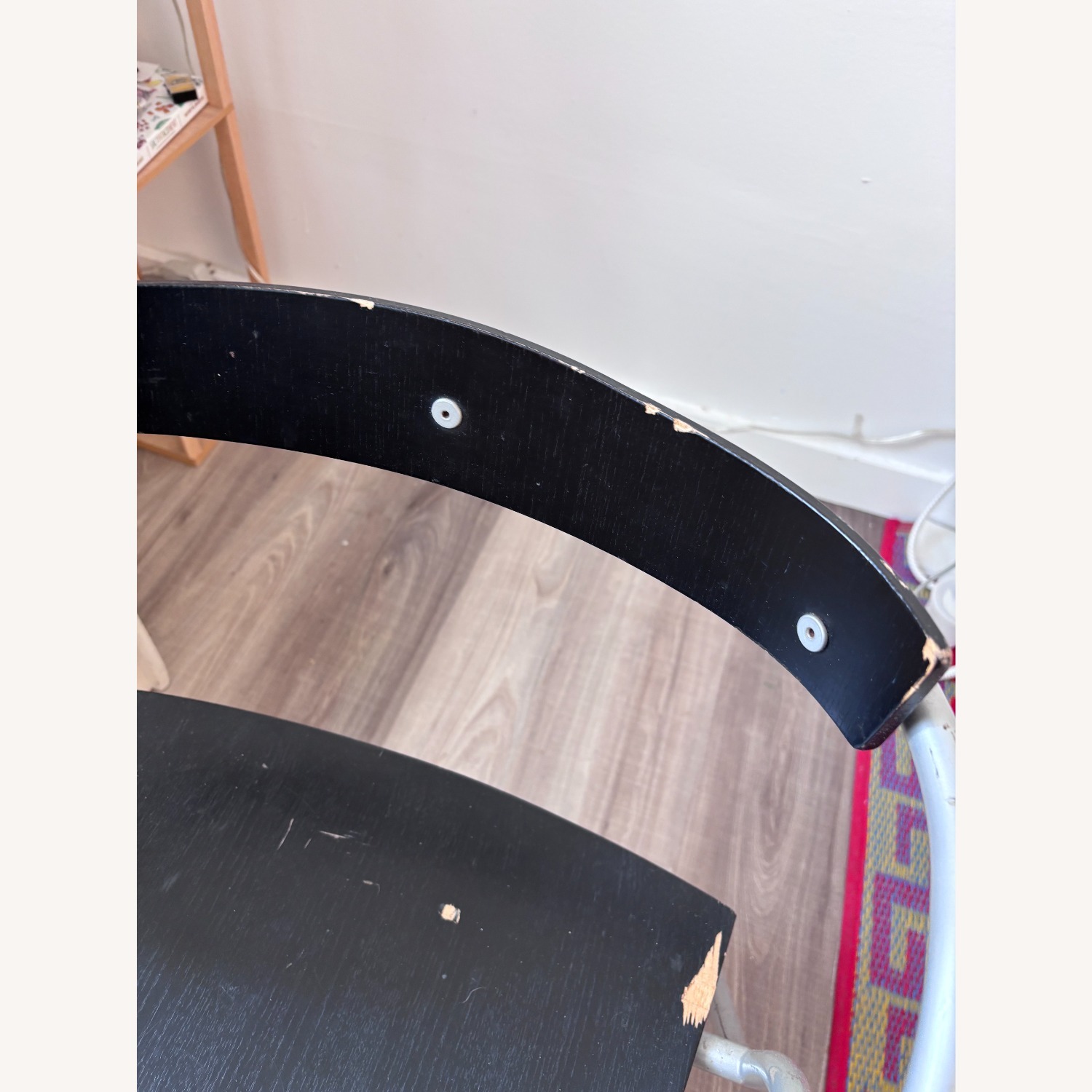 Vintage Black + Metal Dining Chairs - image-5