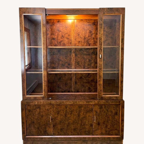 Used Vintage Burlwood China/Liquor Cabinet for sale on AptDeco
