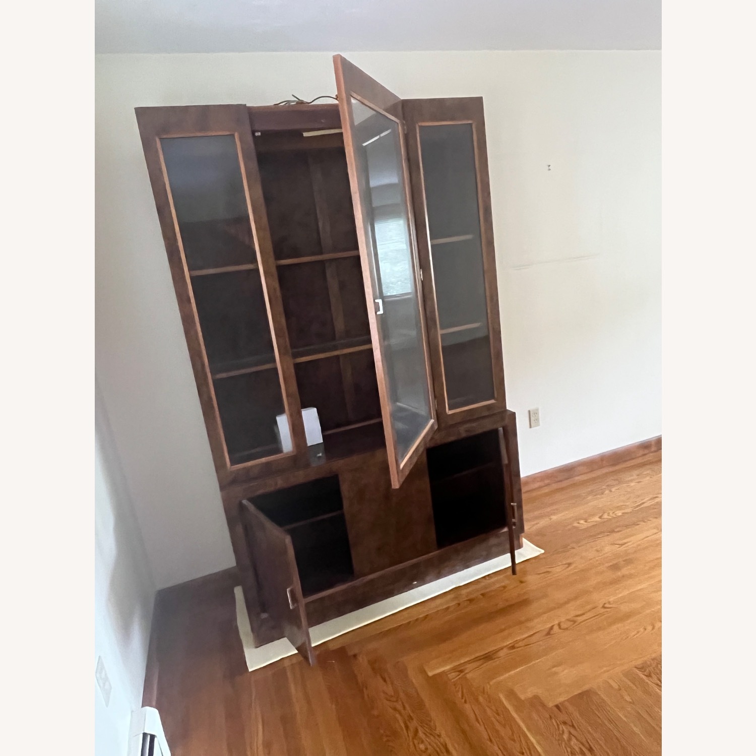 Vintage Burlwood China/Liquor Cabinet - image-3