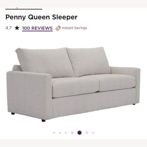 Used Raymour & Flanigan Penny Natural Fabric Sleeper Sofa for sale on AptDeco