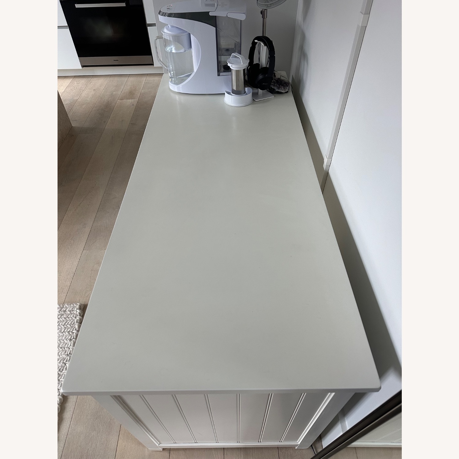 Pottery Barn Beadboard White Wood Desk - image-3