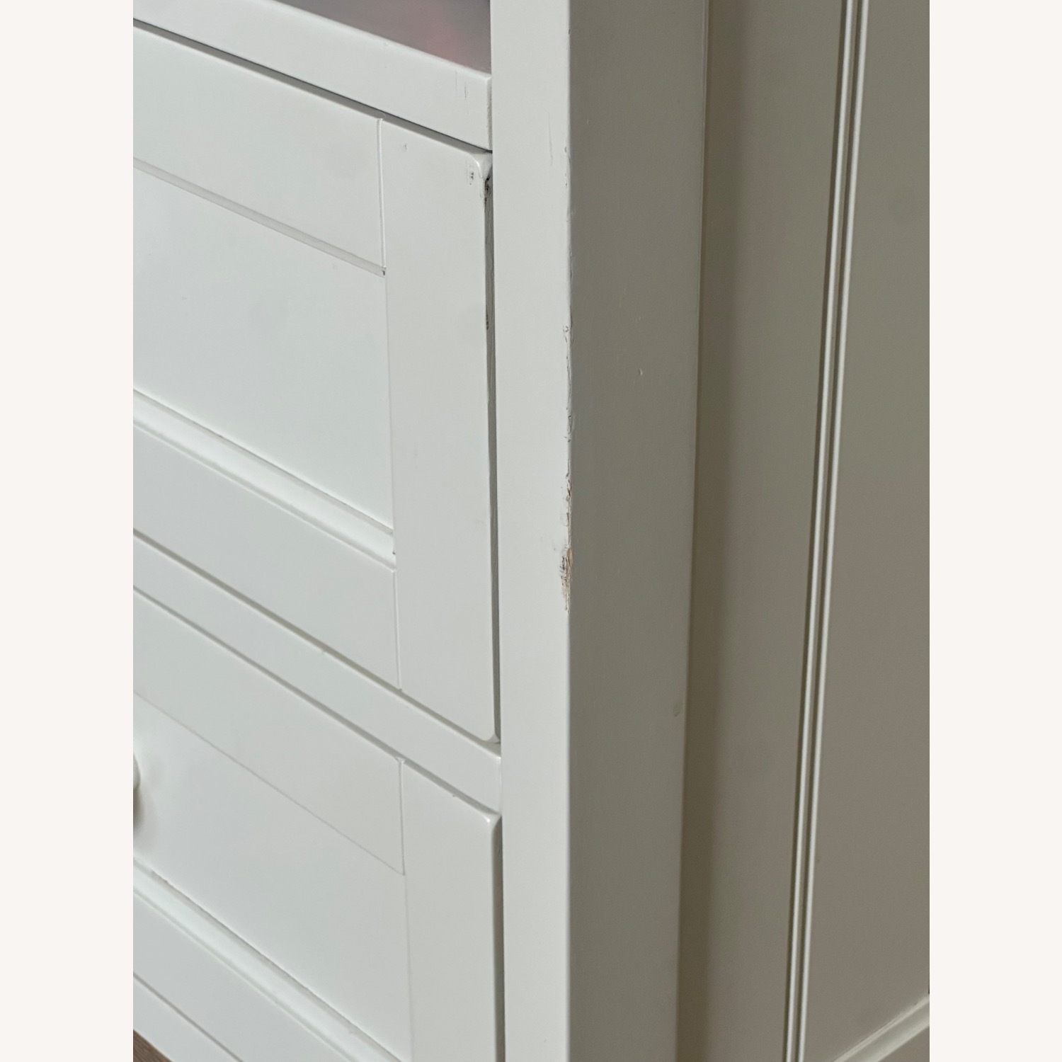 Pottery Barn Beadboard White Wood Desk - image-6