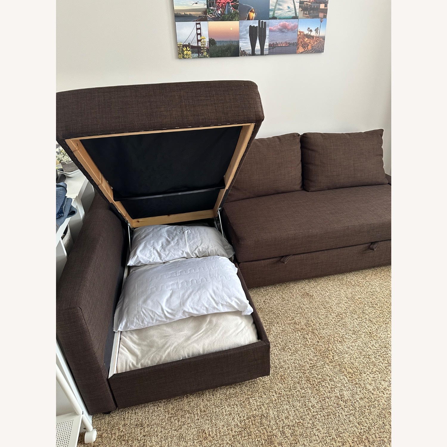IKEA FRIHETEN Sofa Bed Chaise - image-3