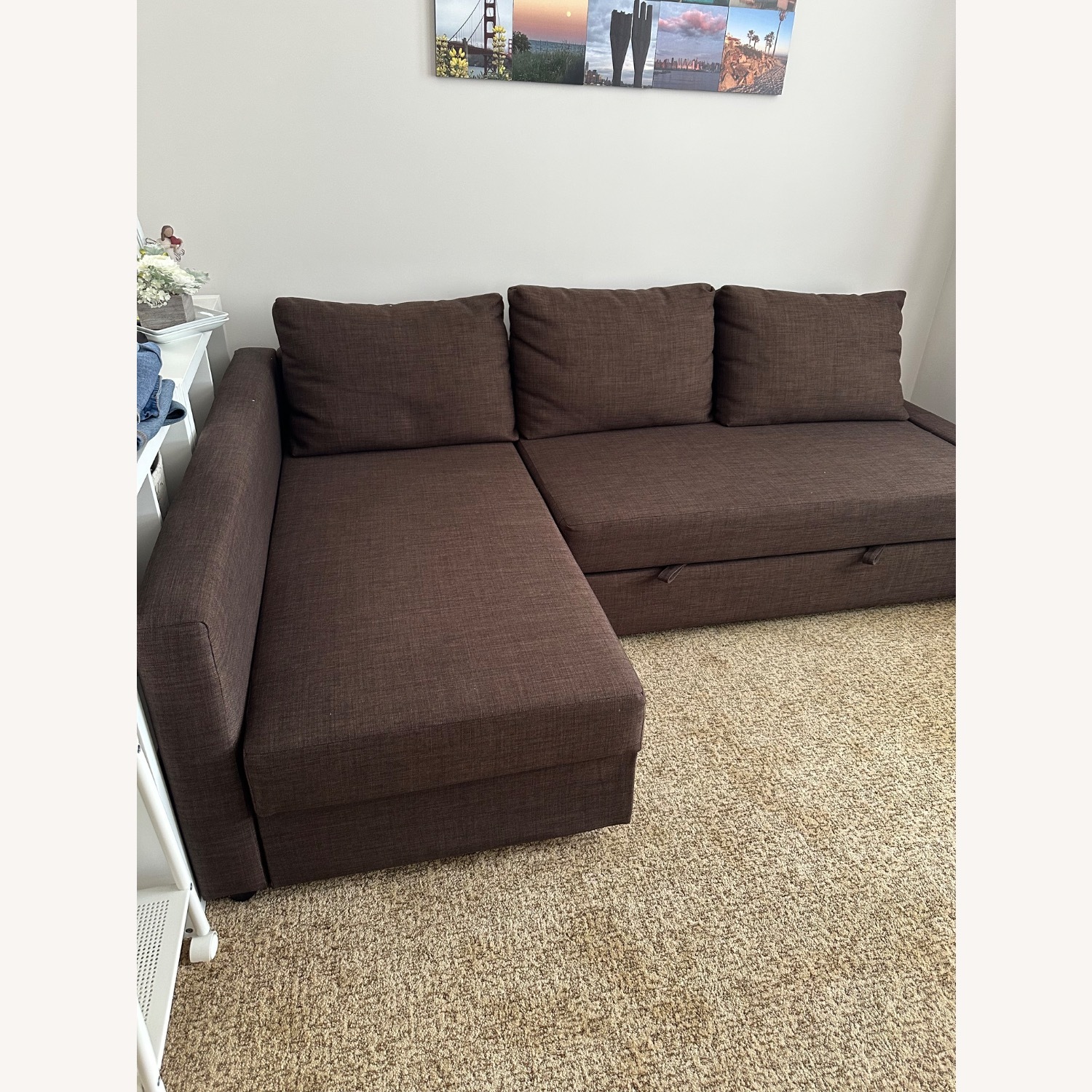 IKEA FRIHETEN Sofa Bed Chaise - image-2