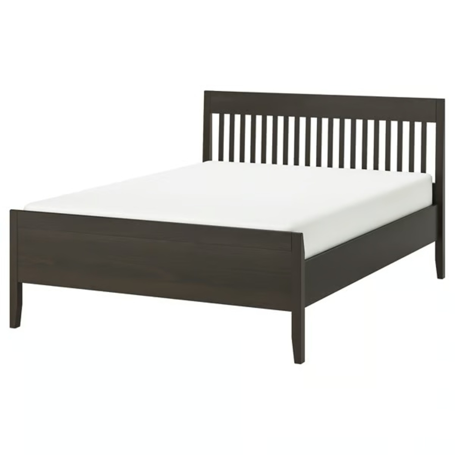 IKEA Idanas Dark Brown Wood Queen Bed - image-4