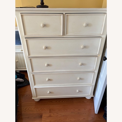 Used American Signature Furniture White Wood Dresser for sale on AptDeco