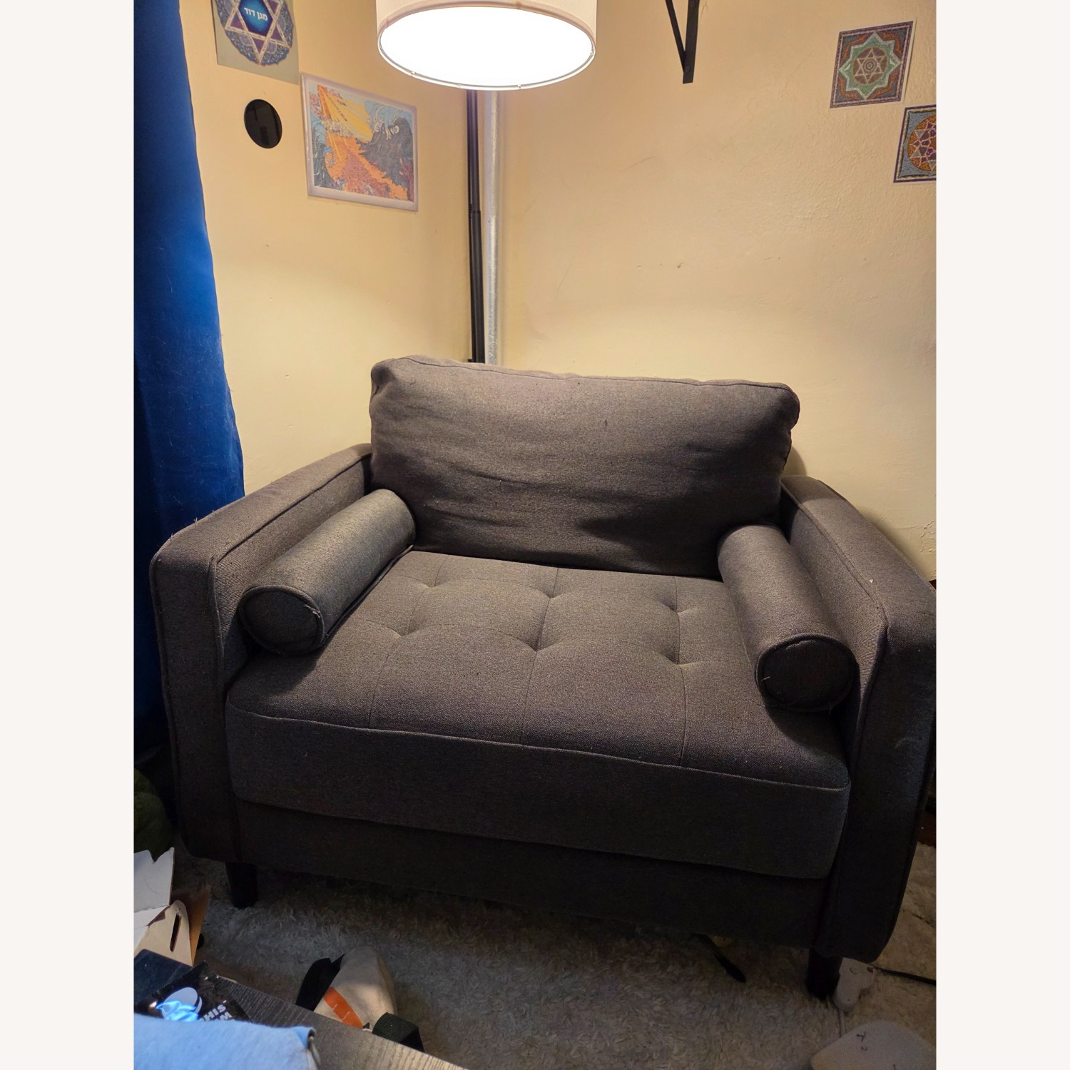 Mercury Row Garren Dark Gray Armchair - image-3