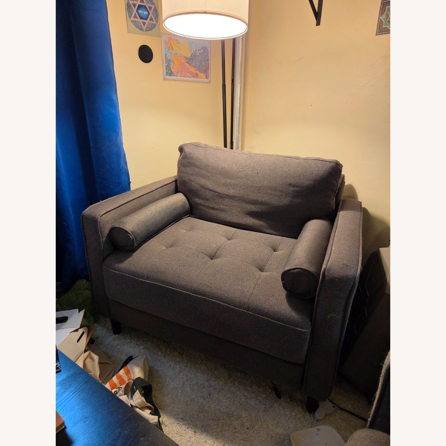 Mercury Row Garren Dark Gray Armchair - image-1