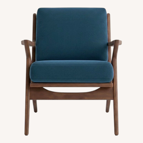 Used Joybird Soto Blue Fabric Accent Chair for sale on AptDeco