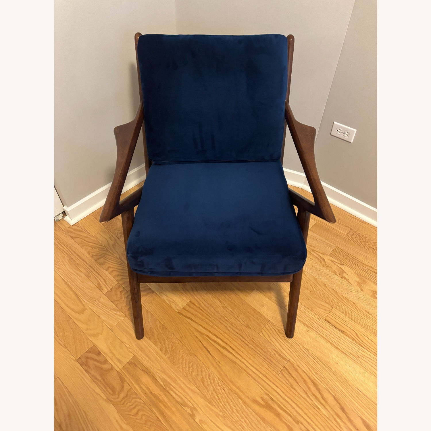 Joybird Soto Blue Fabric Accent Chair - image-4