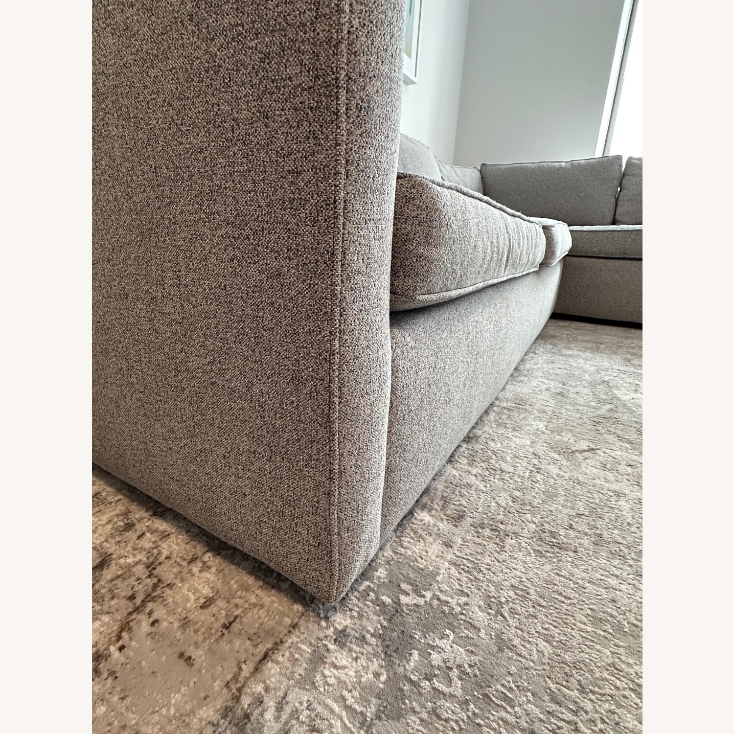 West Elm Harris Light Gray Fabric 2 Piece Sectional - image-5