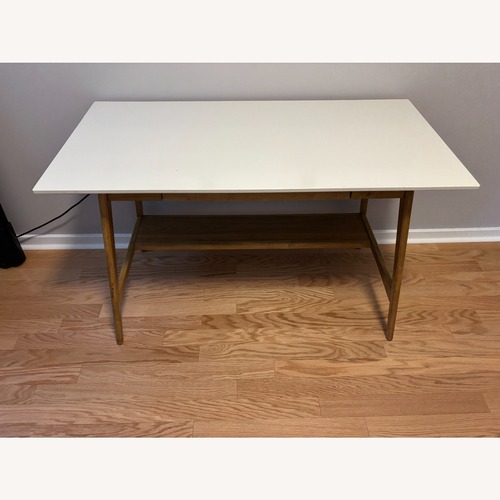 Used Wayfair Parker Light Brown Wood Desk for sale on AptDeco