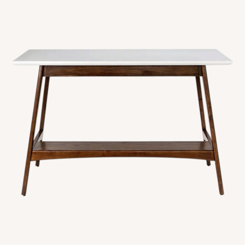 Used Wayfair Parker Light Brown Wood Desk for sale on AptDeco