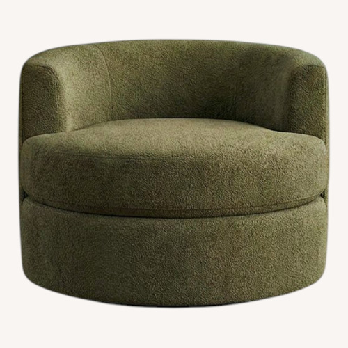 Used Pottery Barn Green Fabric Armchair for sale on AptDeco