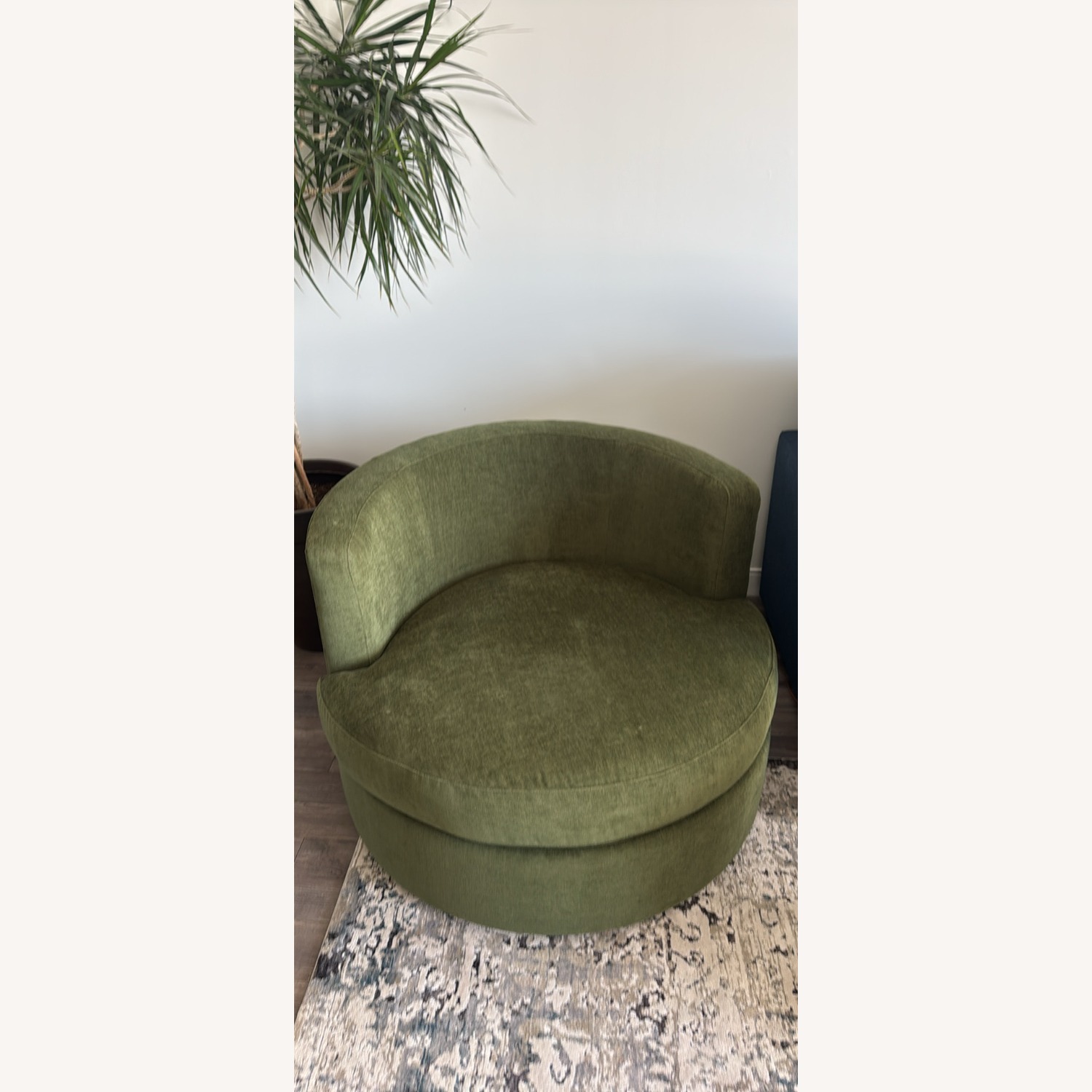 Pottery Barn Green Fabric Armchair - image-4