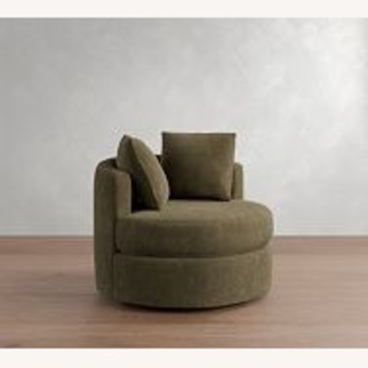 Pottery Barn Green Fabric Armchair - image-6