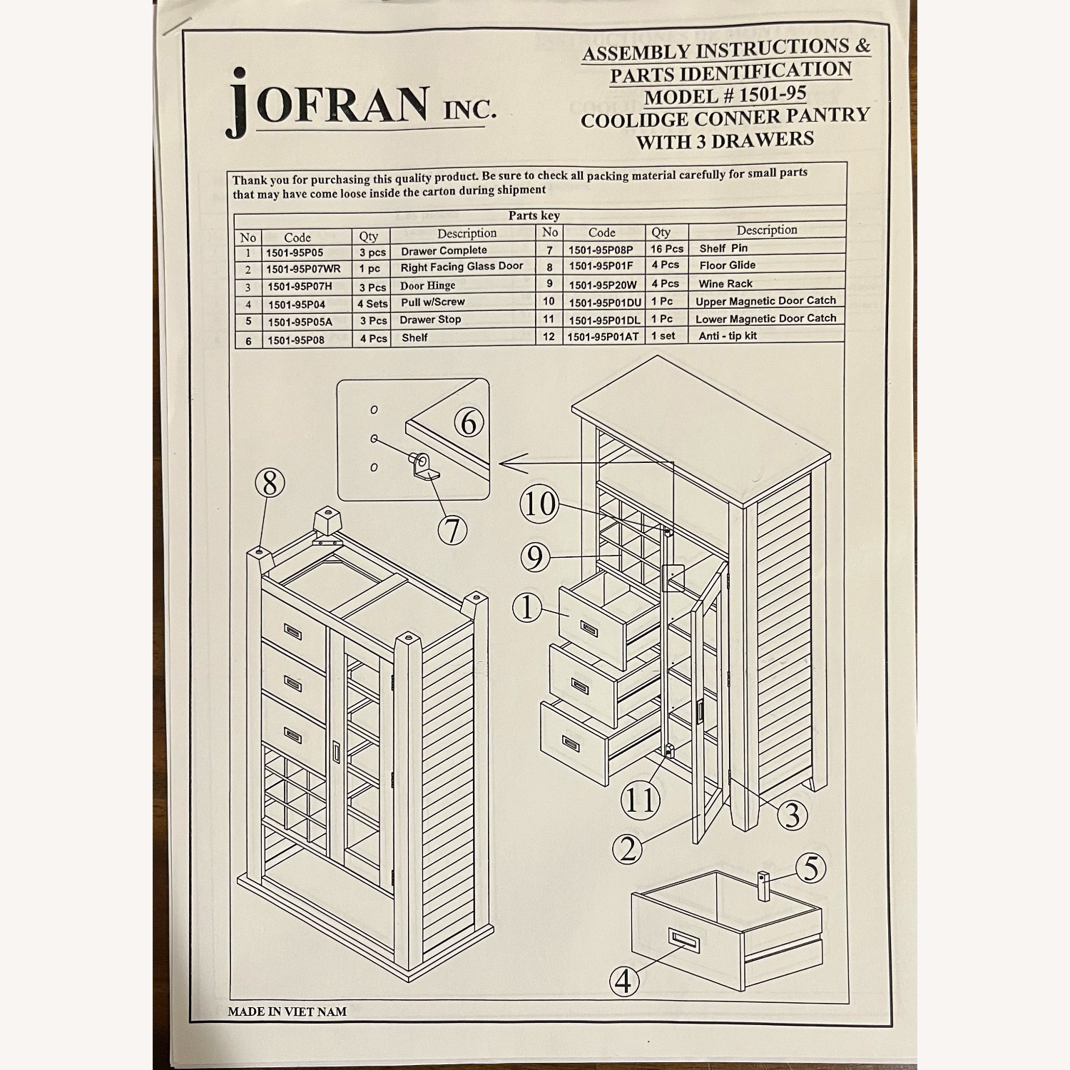 Jofran Coolidge Corner Acacia Wood Cabinet - image-9