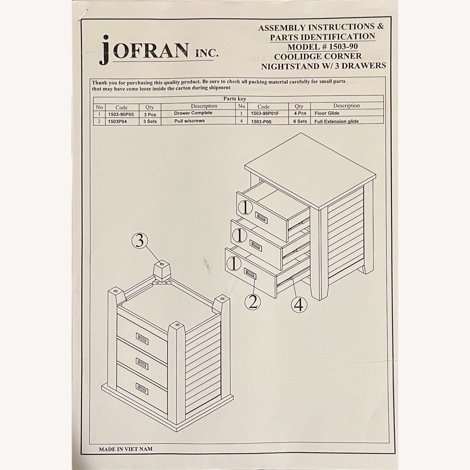 Jofran Coolidge Corner Acacia Wood Nightstand - image-7