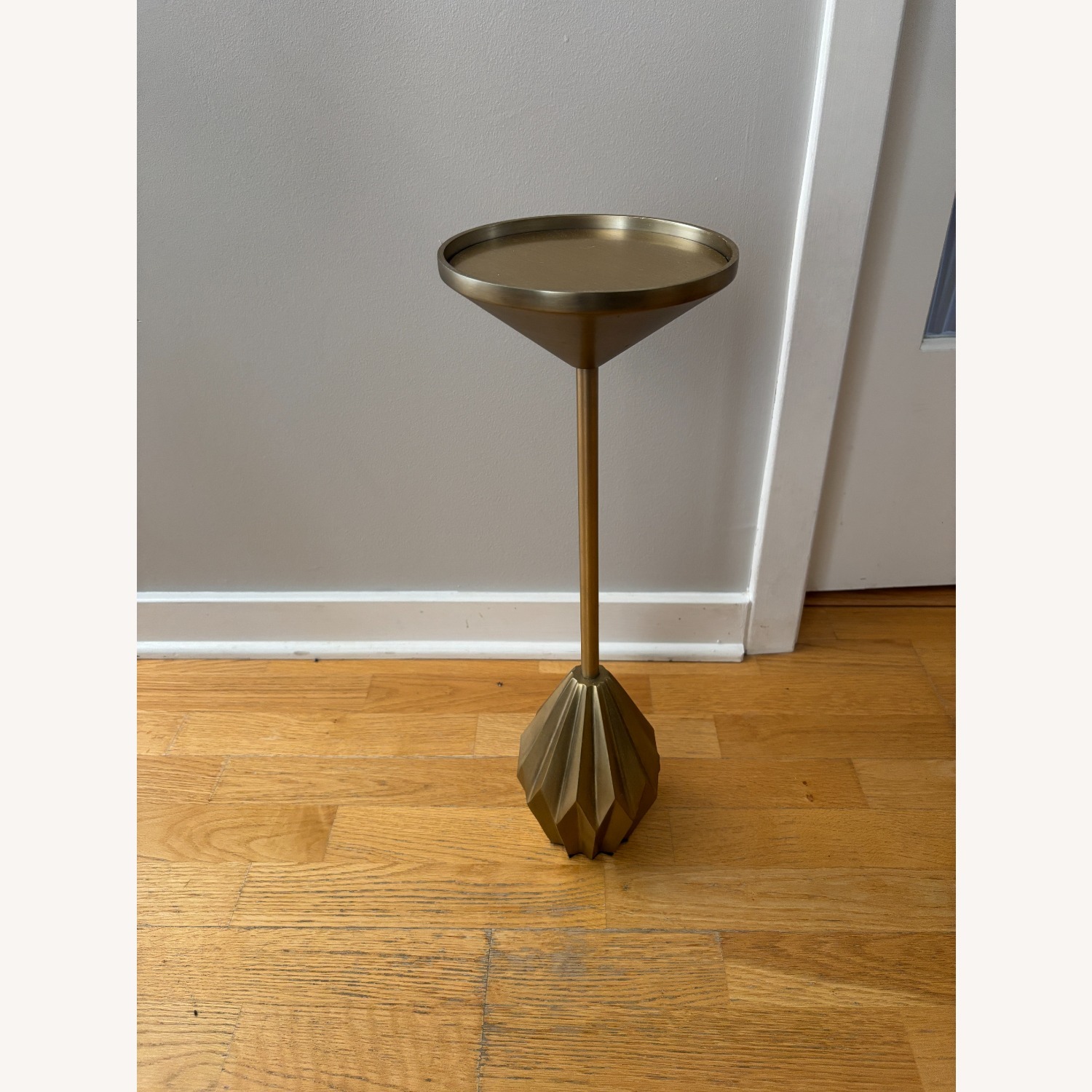 West Elm Faceted Brass Drink Table (7.5") - image-3