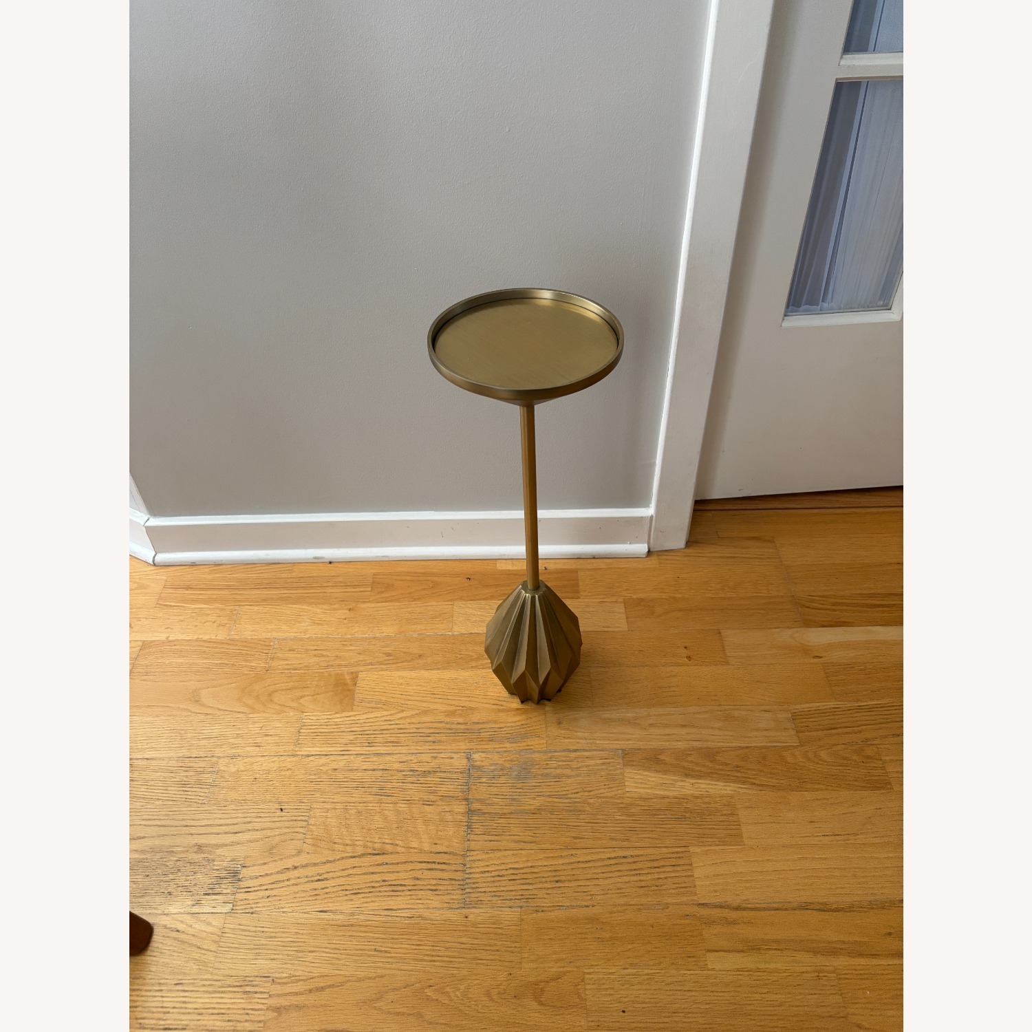 West Elm Faceted Brass Drink Table (7.5") - image-1