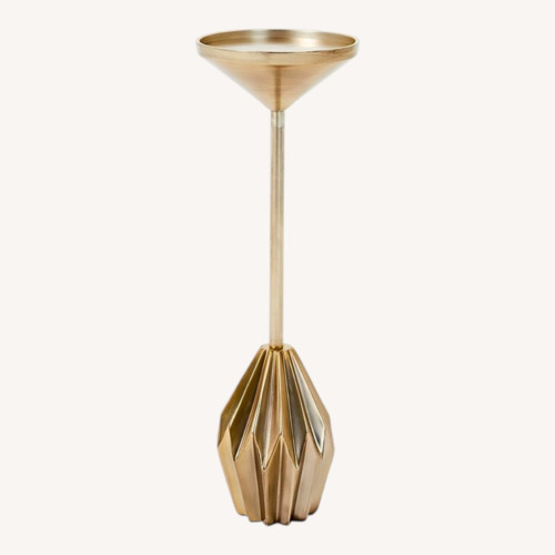 Used West Elm Faceted Brass Drink Table (7.5") for sale on AptDeco