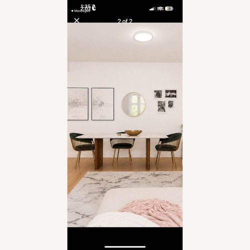 Used West Elm Anton Marble Dining Table for sale on AptDeco