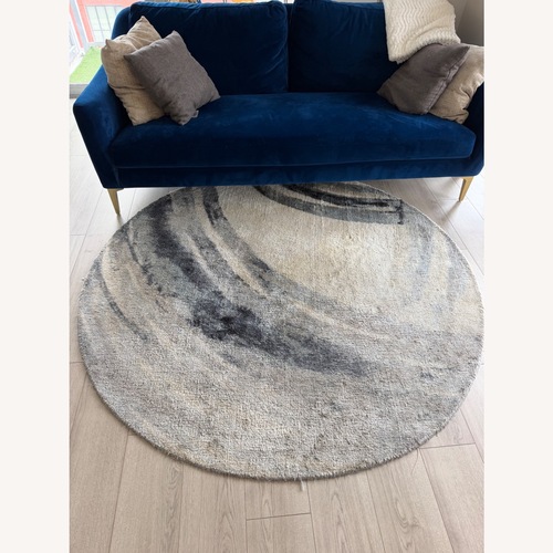 Used West Elm Light Gray Area Rug 6' x 6' for sale on AptDeco