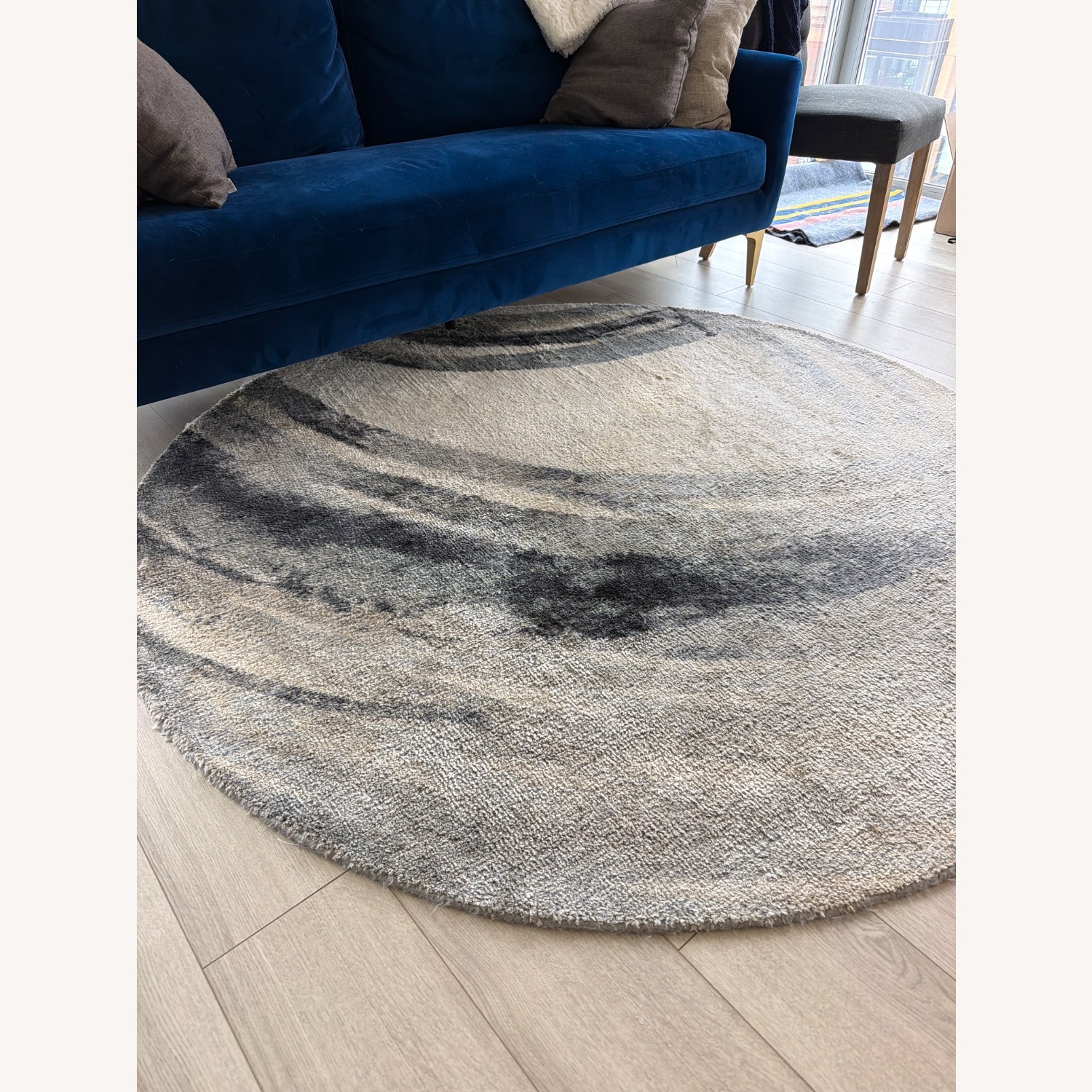 West Elm Light Gray Area Rug 6' x 6' - image-2