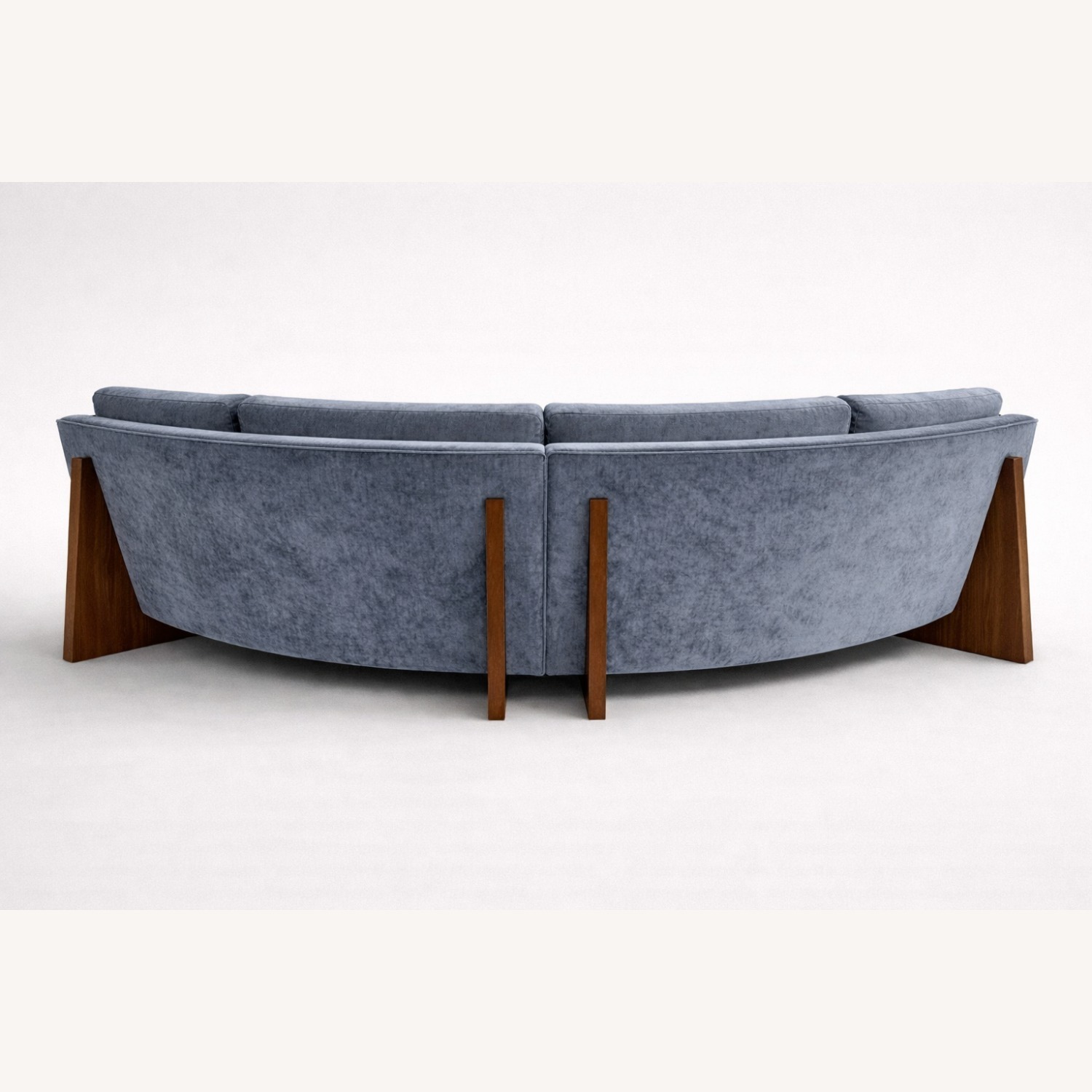 Thayer Coggin Blue Velvet 2 Piece Sectional - image-1
