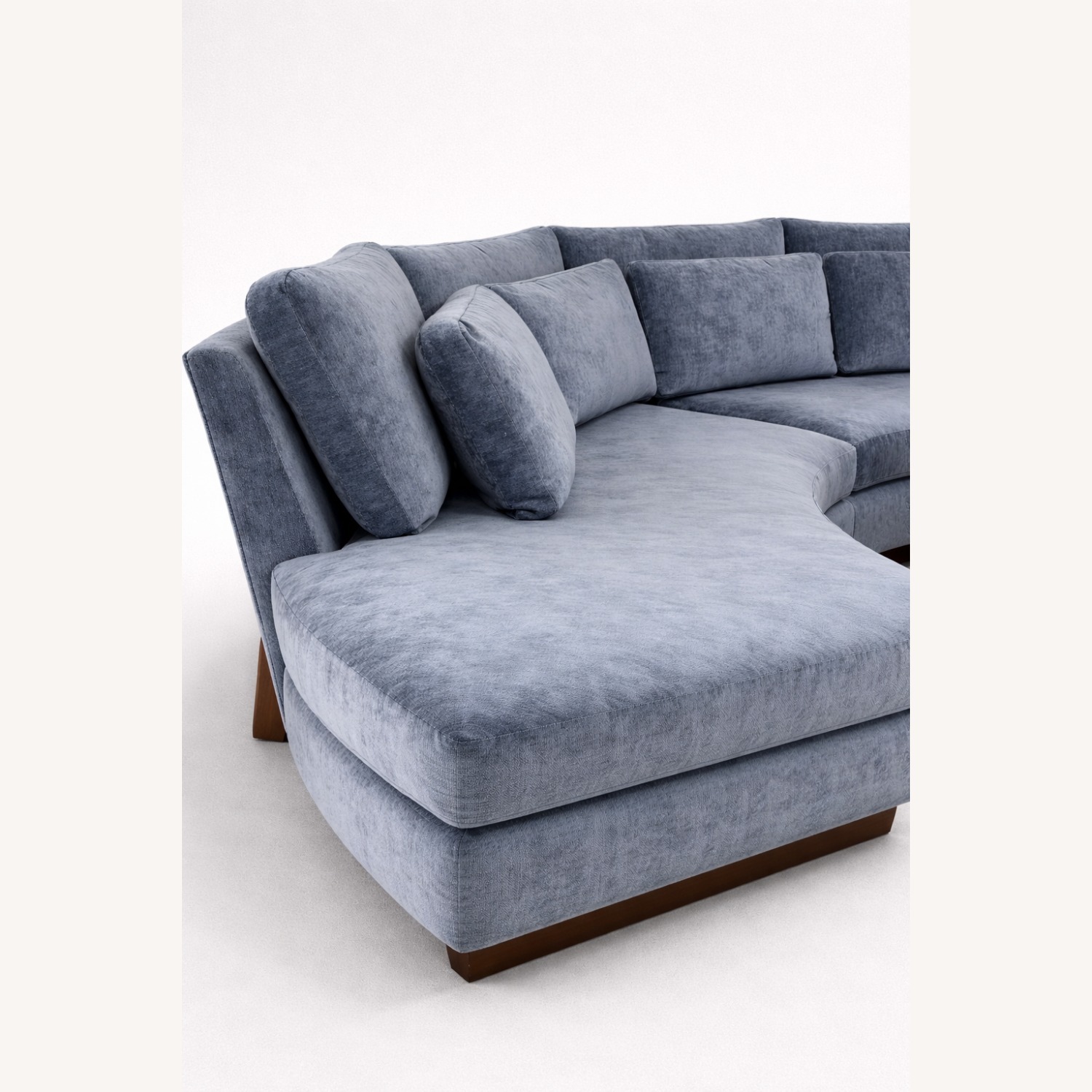 Thayer Coggin Blue Velvet 2 Piece Sectional - image-2