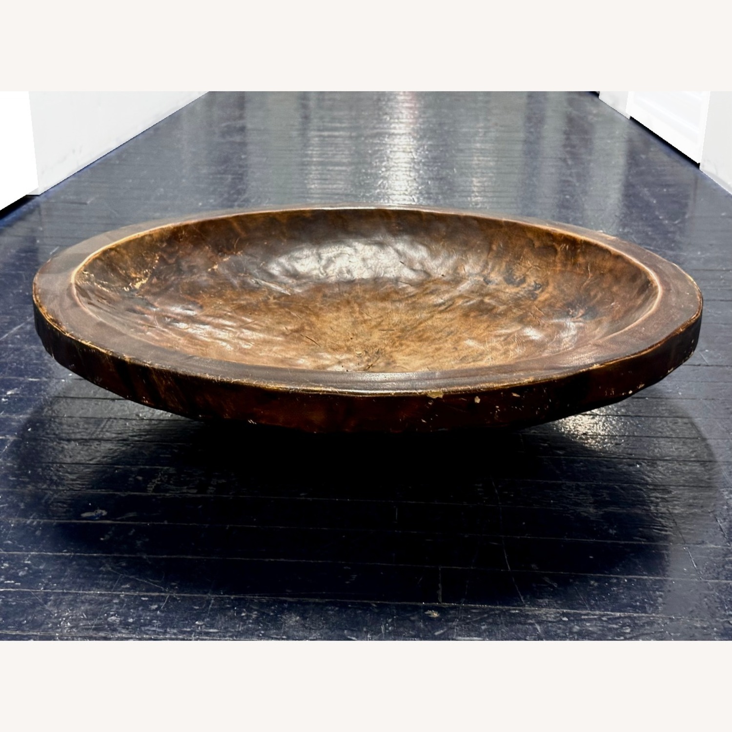 Giant Carved Solid Wood Balinese Bowl - image-1