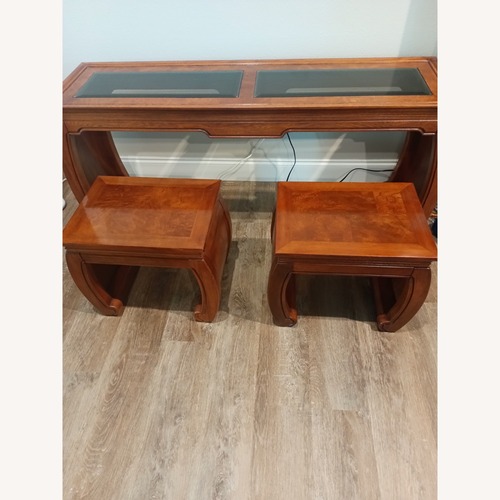 Used Thomasville Chinoiserie Table With Stools for sale on AptDeco