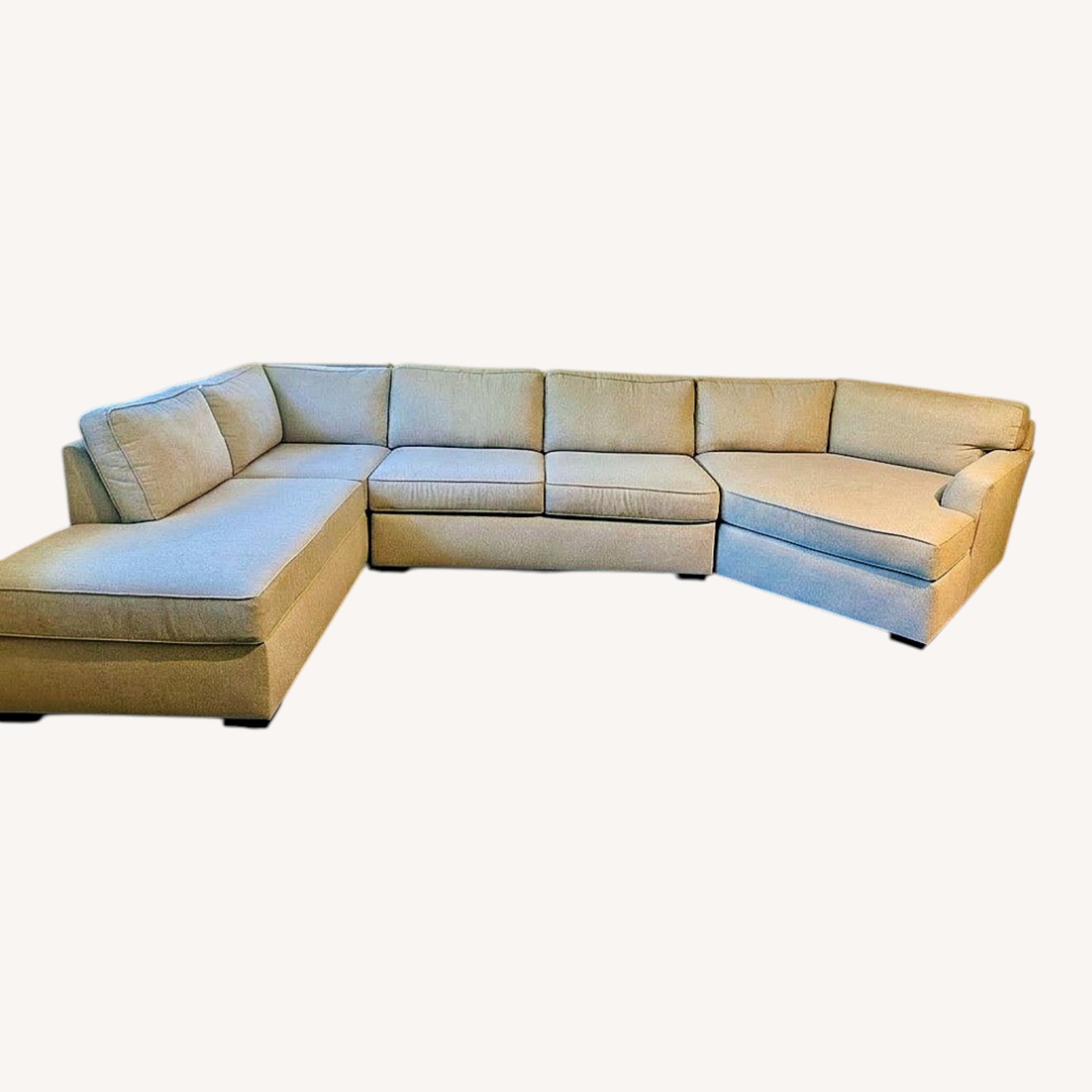 Living Spaces Light Gray 3+ Piece Sectional - image-0