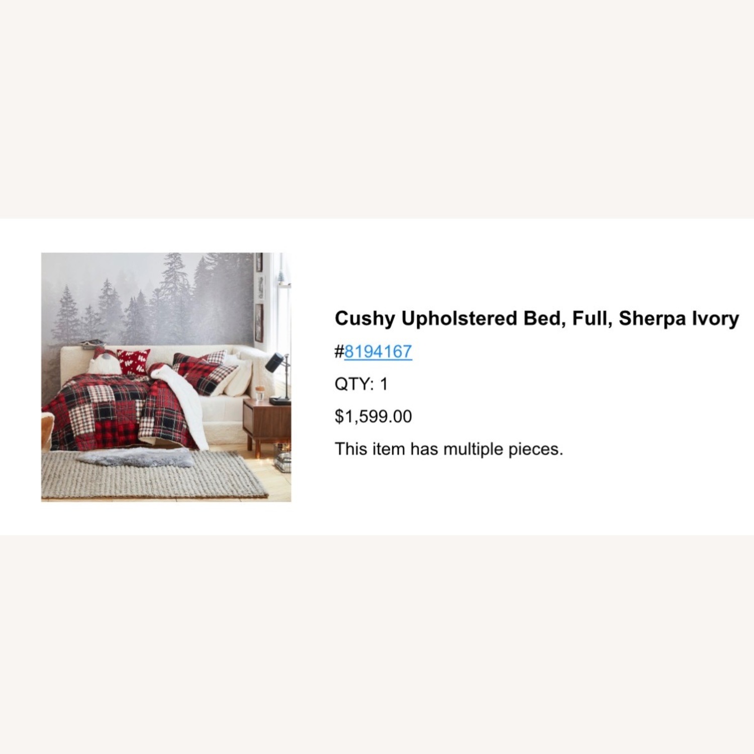 Pottery Barn Teen Cushy Ivory Full Bed - image-1