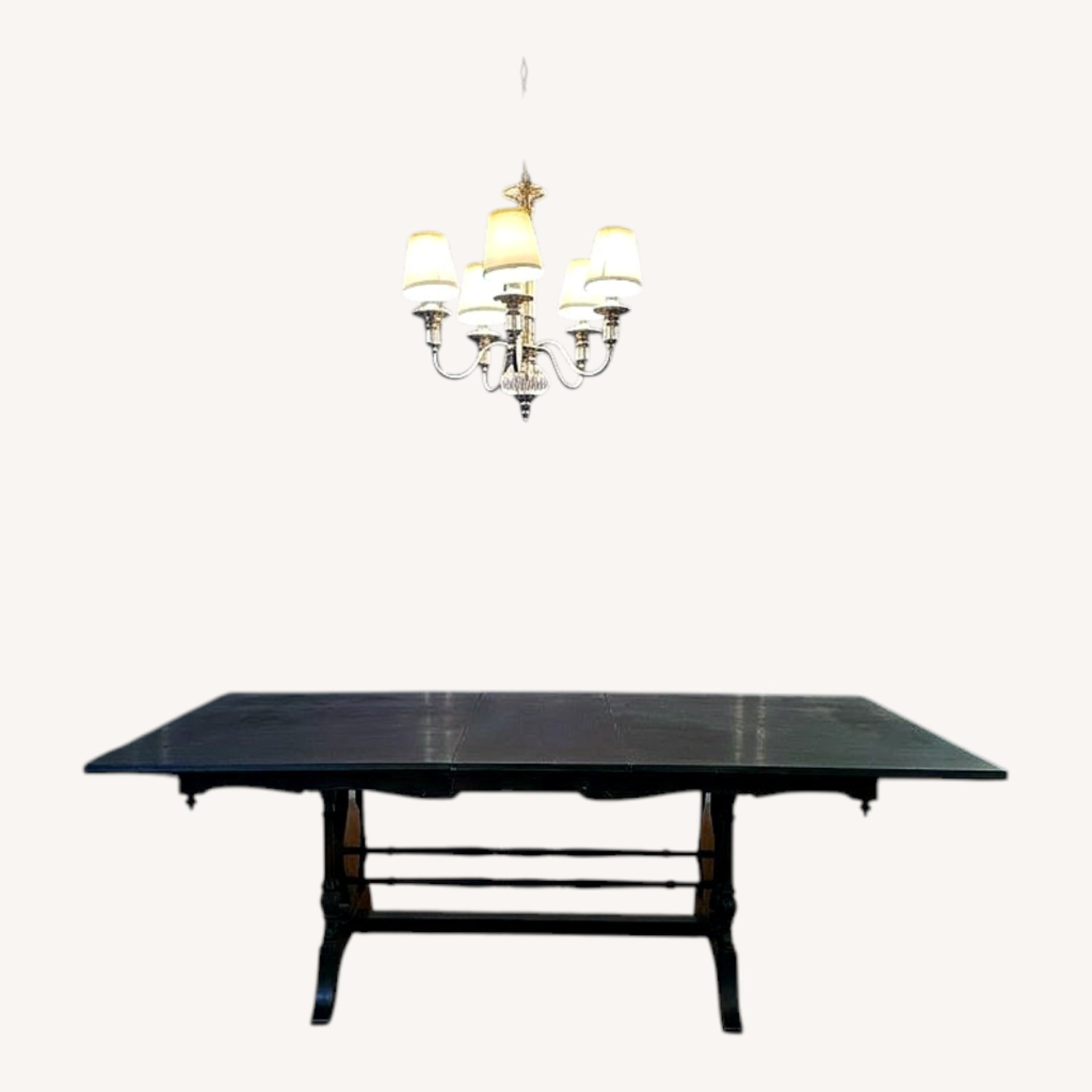 Vintage/Antique Finds Black Wood Dining Table - image-5