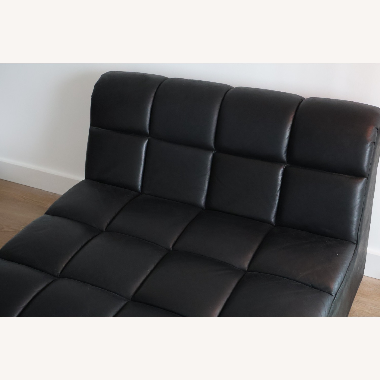 CB2 Pezzo Black Leather Accent Chair - image-2