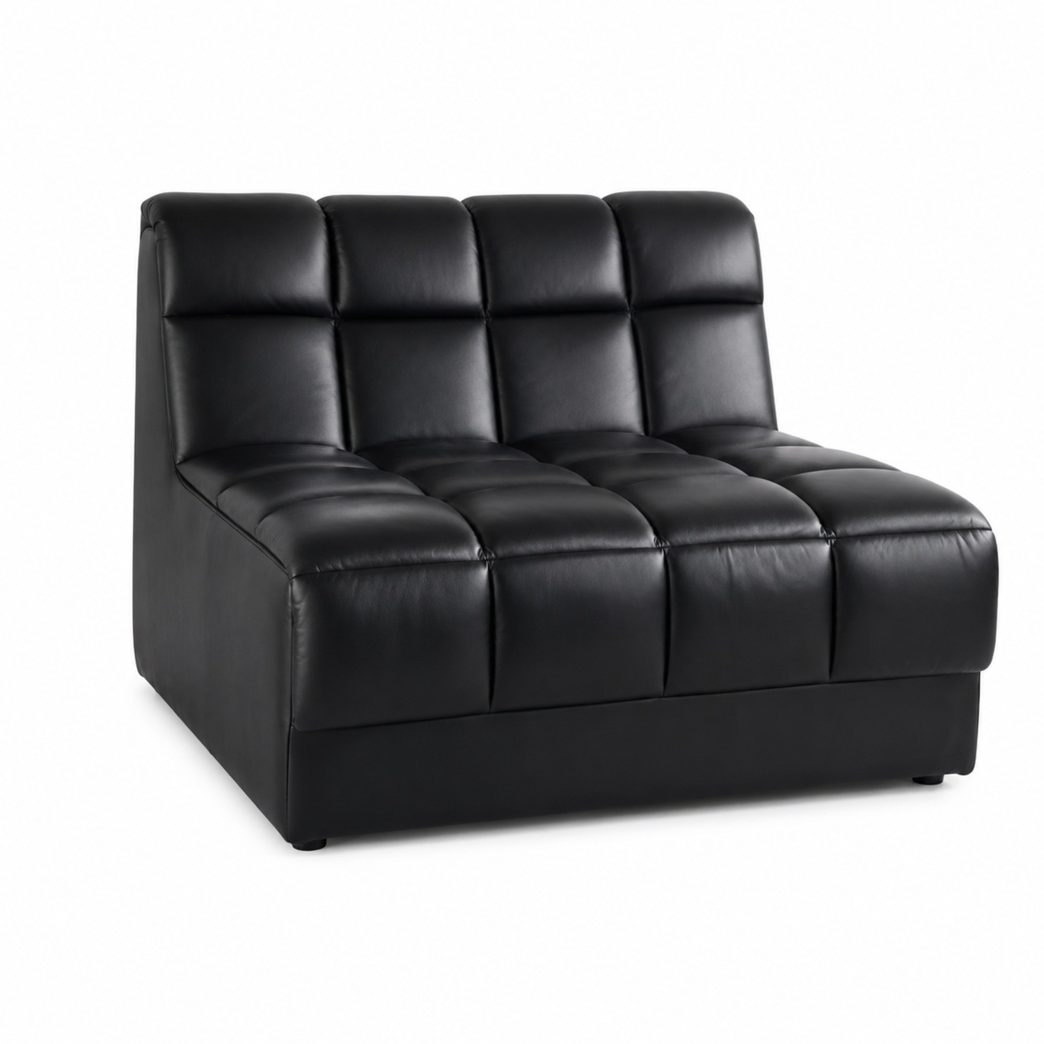 CB2 Pezzo Black Leather Accent Chair - image-4