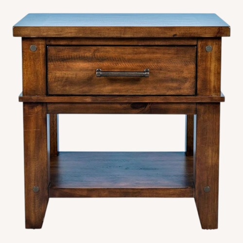 Used Dark Brown Wood Side Table for sale on AptDeco