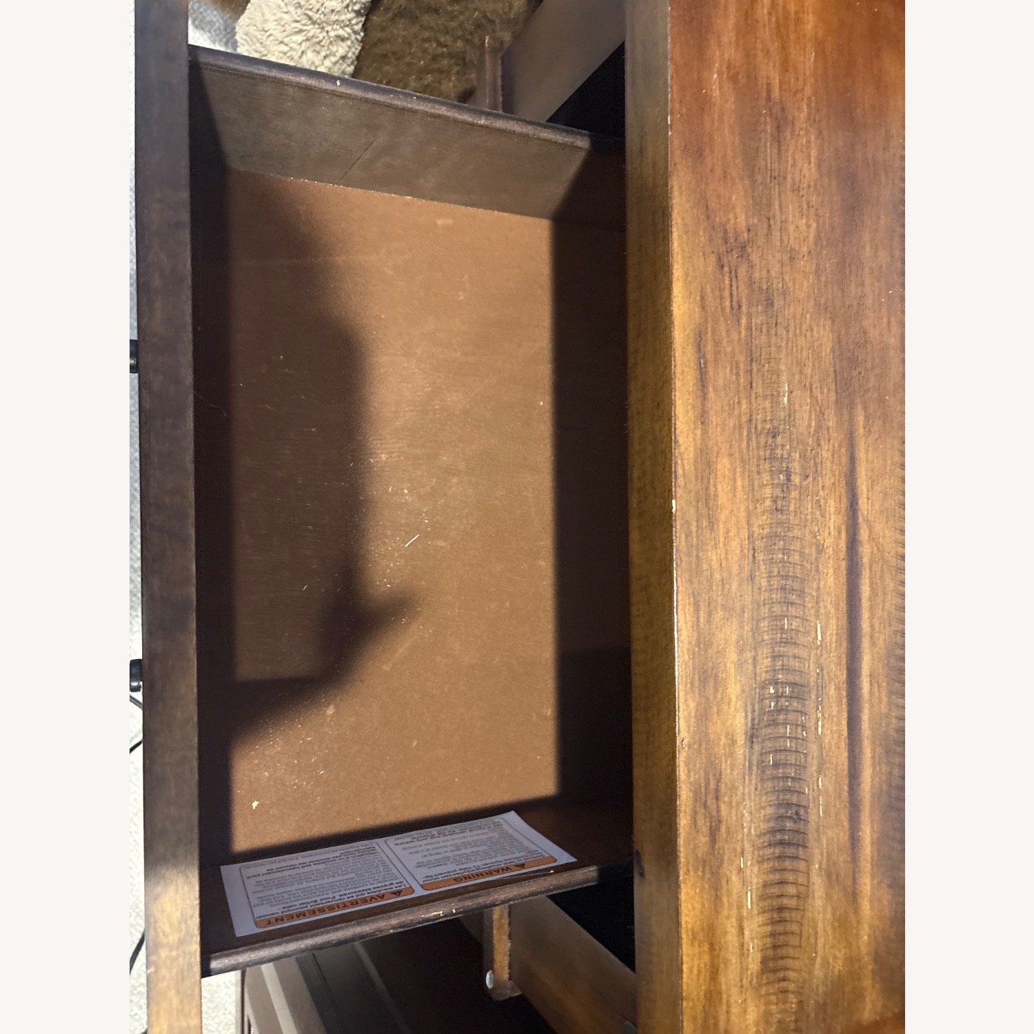 Dark Brown Wood Side Table - image-4